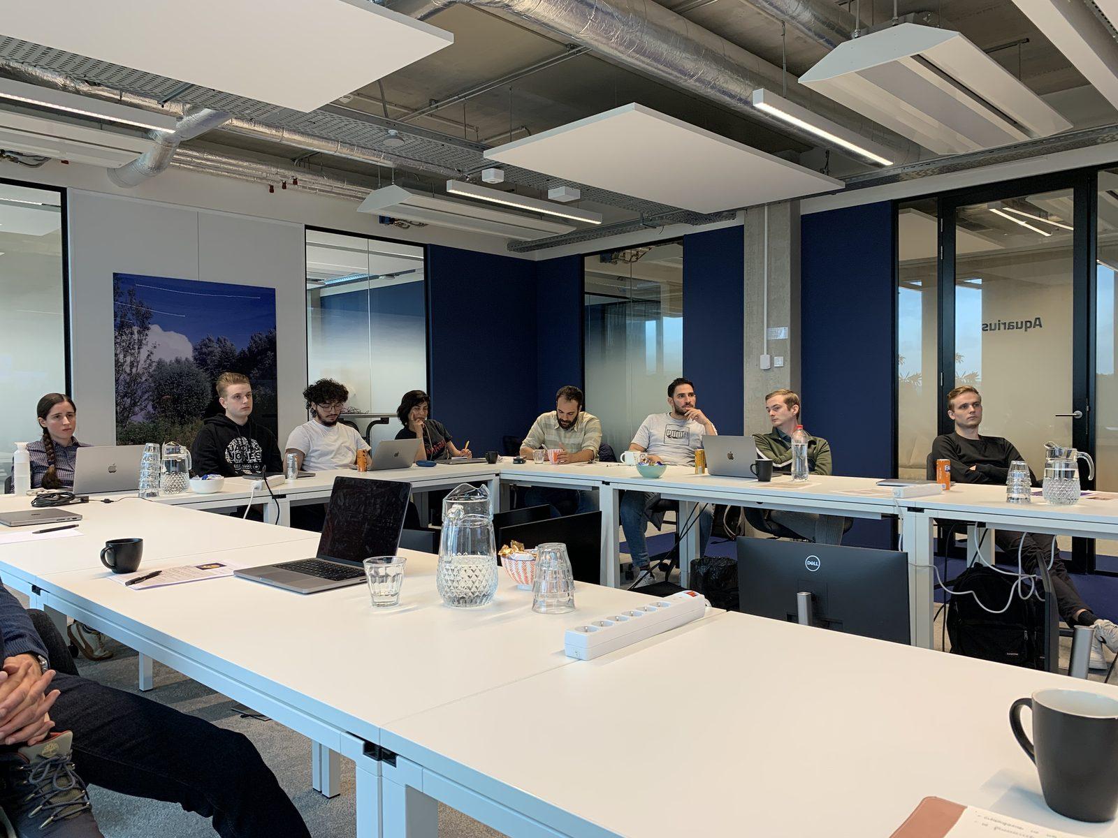 Small-group work during a full-day corporate AI training